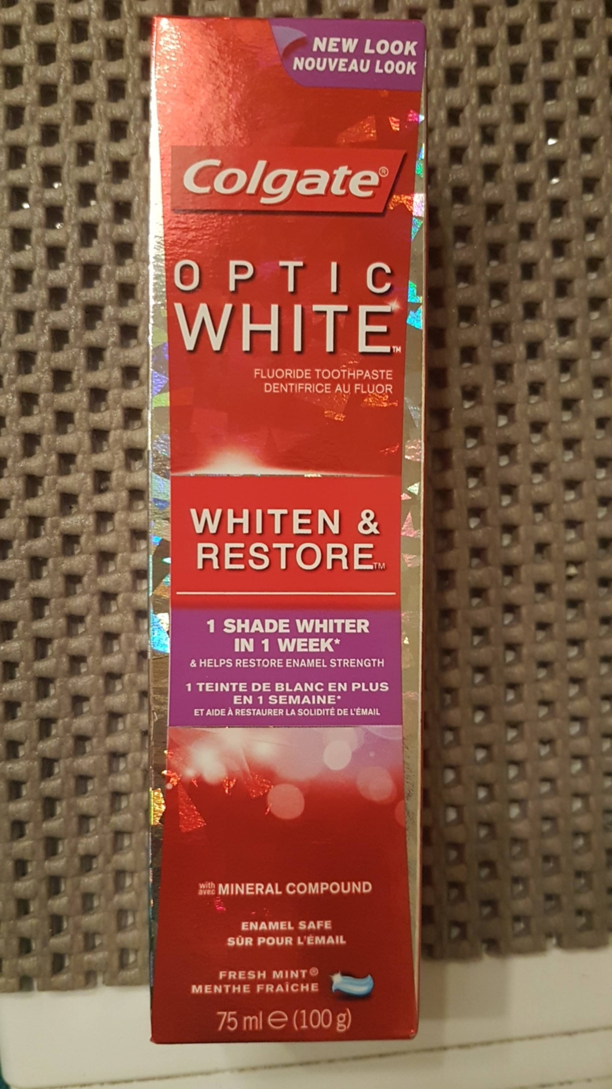 COLGATE - Optic white - Dentifrice au fluor