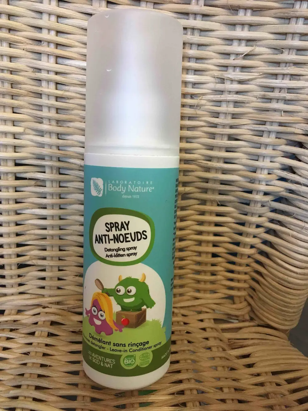 BODY NATURE - Spray anti-noeuds - Démêlant sans rinçage enfants