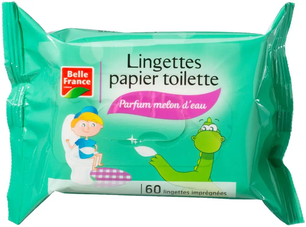 BELLE FRANCE - Lingettes papier toilette parfum melon d'eau