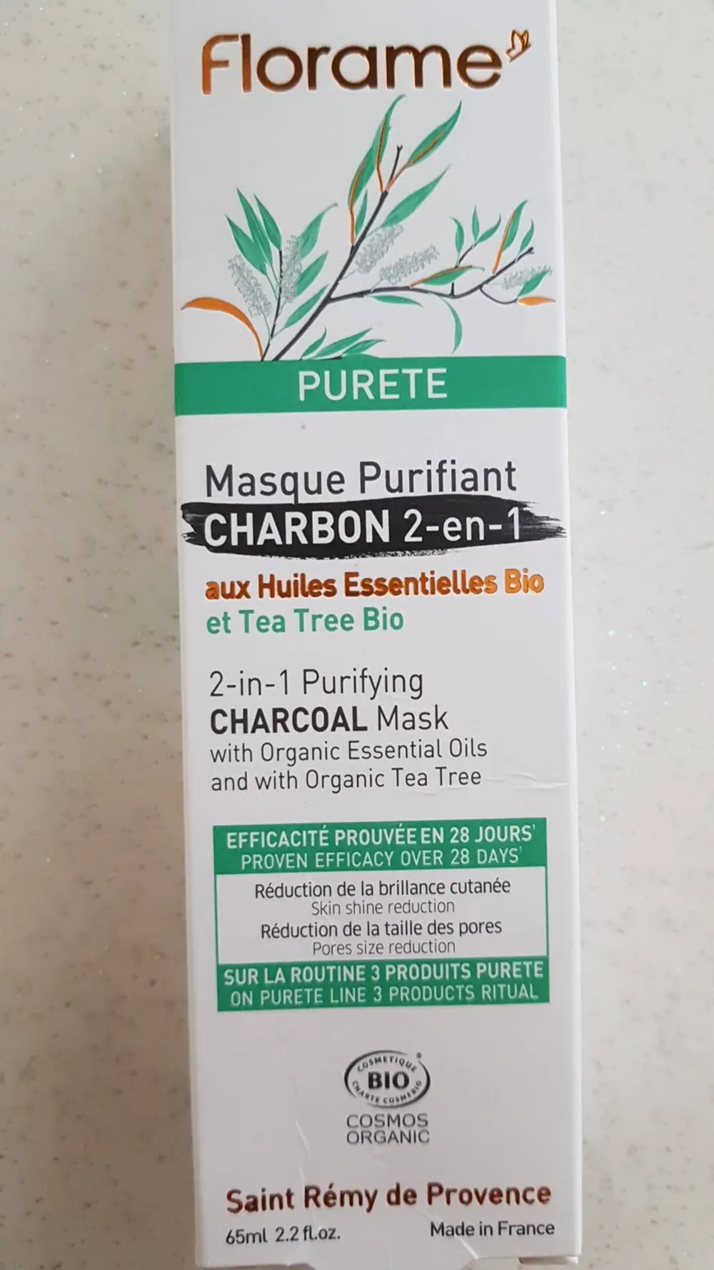 FLORAME - Pureté - Masque purifiant charbon 2-en-1