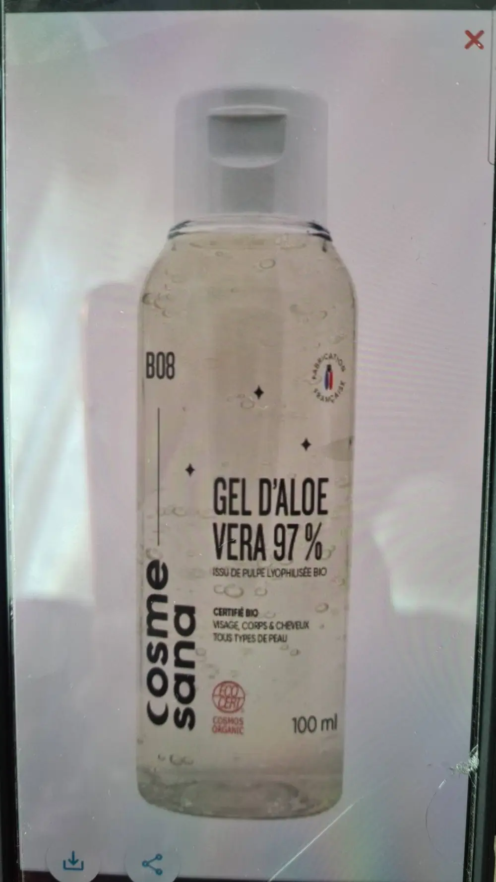 COSMESANA - Gel d'Aloé Vera 97% - Visage, corps & cheveux