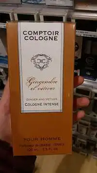 COMPTOIR COLOGNE - Gingembre et vétiver pour homme - Parfumeur de Grasse