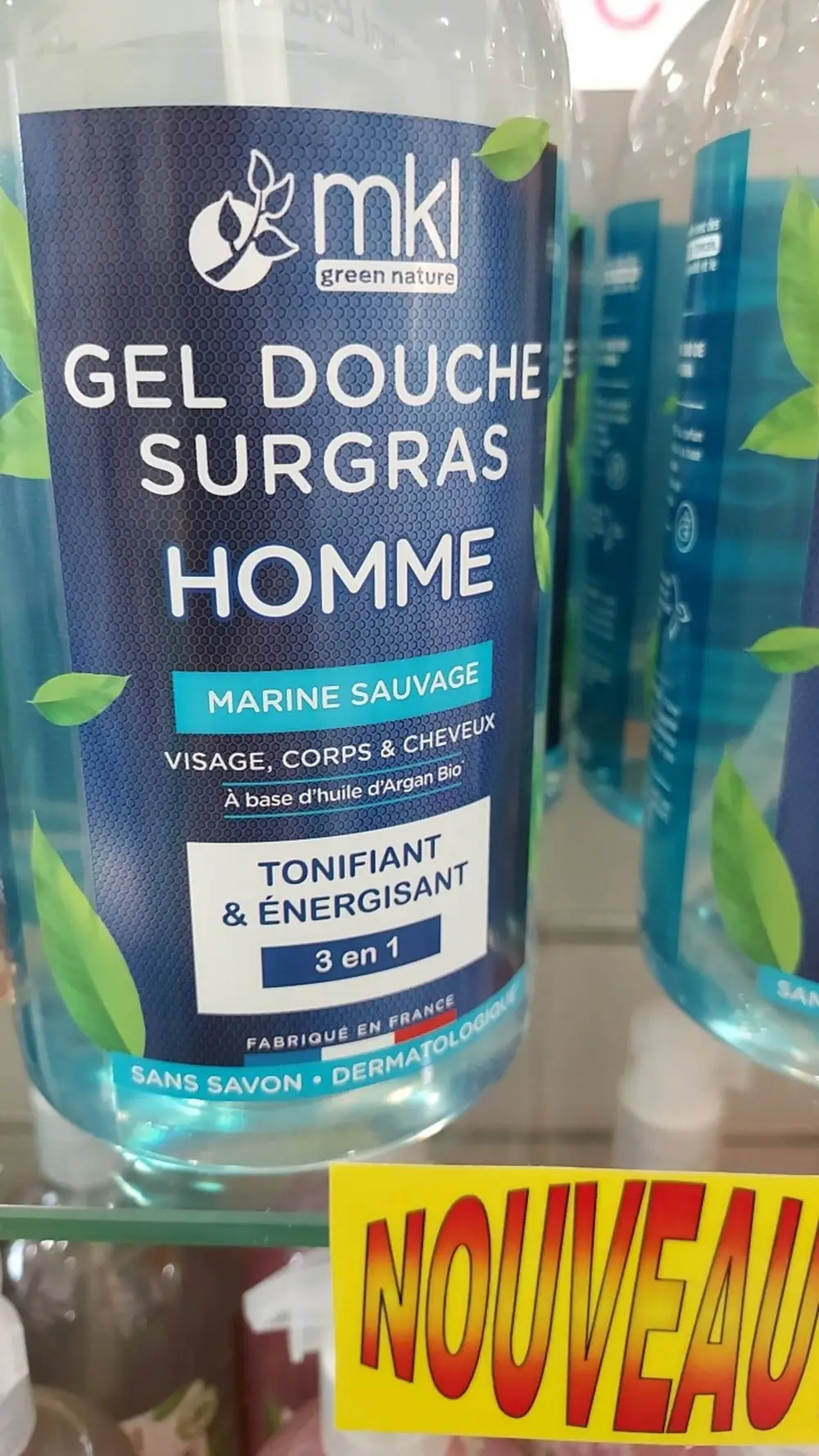 MKL GREEN NATURE - Marine sauvage - Gel douche surgras homme 3 en 1