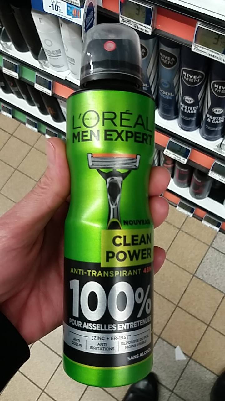 L'ORÉAL - Men Expert - Clean power anti-transpirant