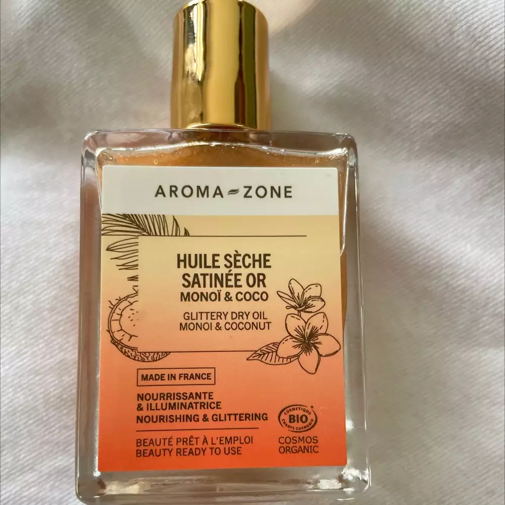 AROMA-ZONE - Huile sèche satinée or monoï & coco