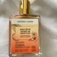 AROMA-ZONE - Huile sèche satinée or monoï & coco