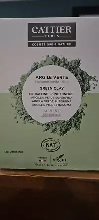 CATTIER - Argile verte - Masque