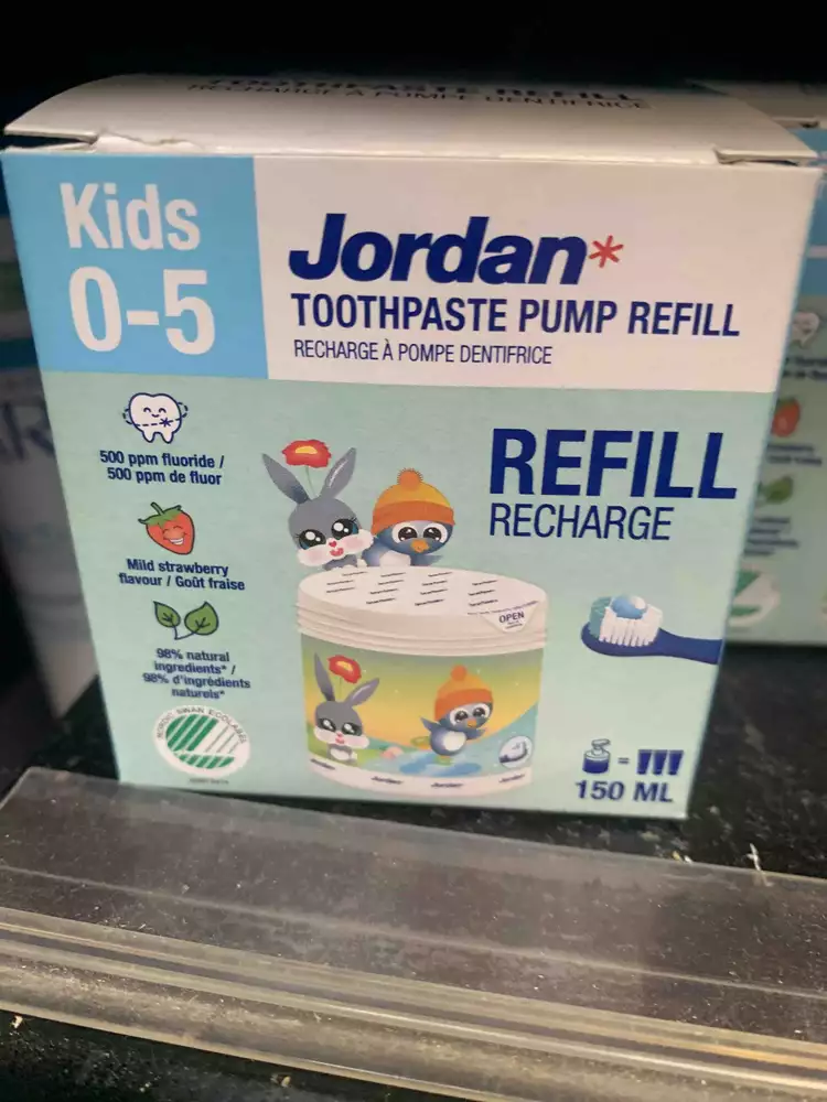 JORDAN - Recharge à pompe dentifrice kids 0-5 ans