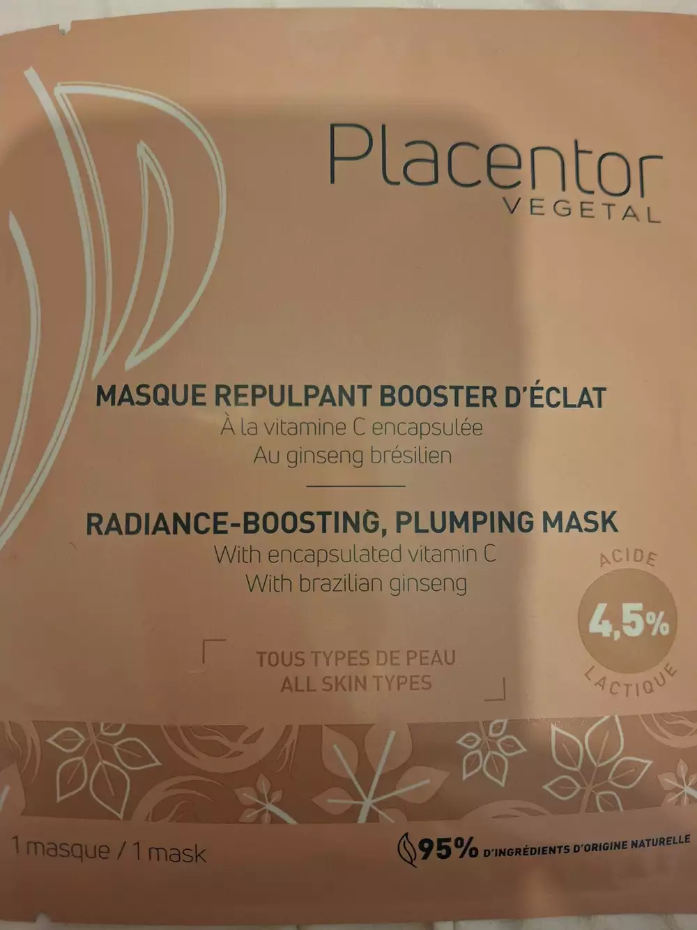 PLACENTOR - Masque repulpant booster d'éclat 