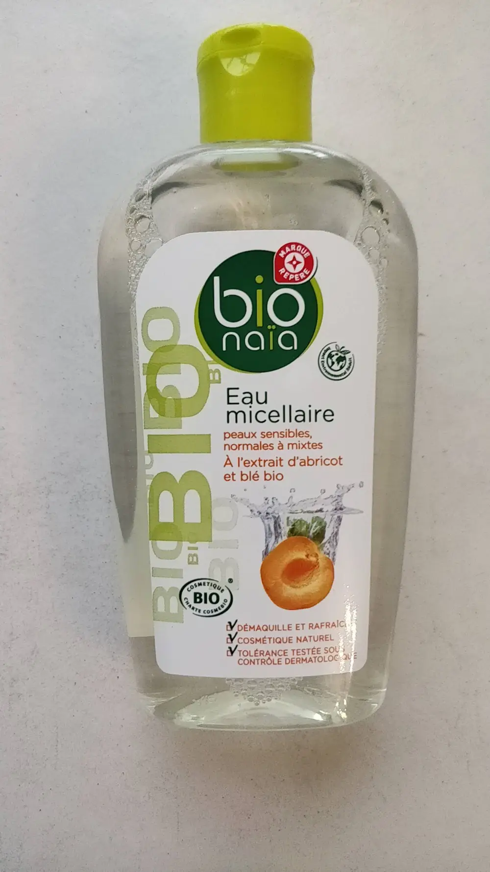 MARQUE REPÈRE - Bio Naïa - Eau micellaire extrait d'abricot et blé