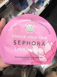 SEPHORA - Masque visage lotus - Tissu effet seconde peau