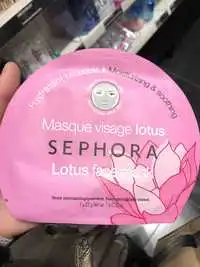 SEPHORA - Masque visage lotus - Tissu effet seconde peau