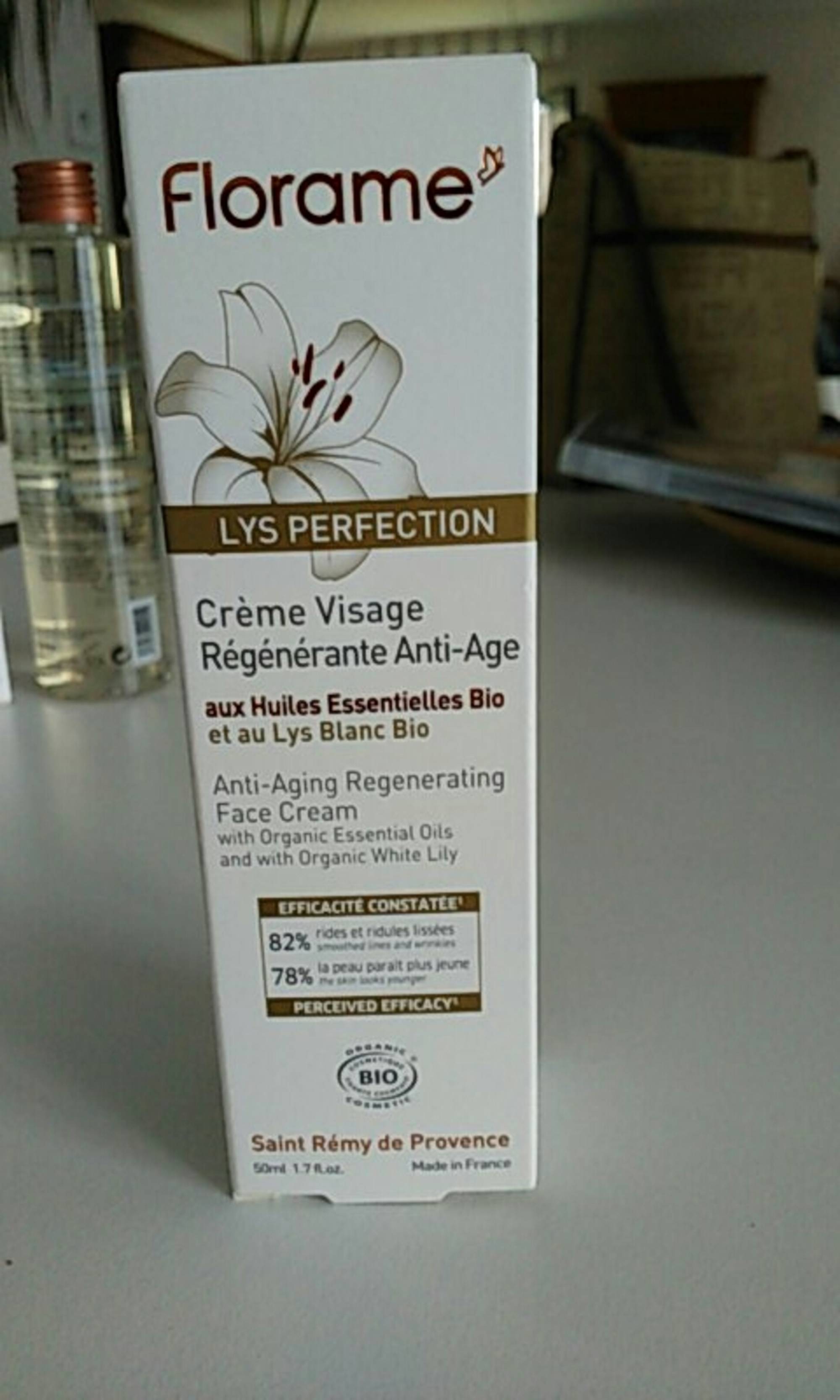 FLORAME - Lys perfection - Crème visage régénérante anti-âge bio