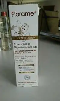 FLORAME - Lys perfection - Crème visage régénérante anti-âge bio