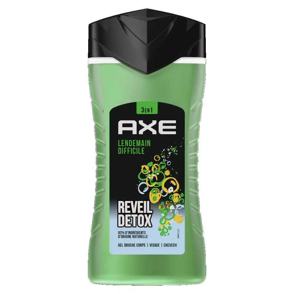 AXE - Axe Gel Douche Homme 3-en-1 Lendemain Difficile Réveil Détox 250ml