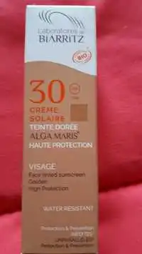 LABORATOIRES DE BIARRITZ - ALGA MARIS - Crème solaire teinte dorée 30 