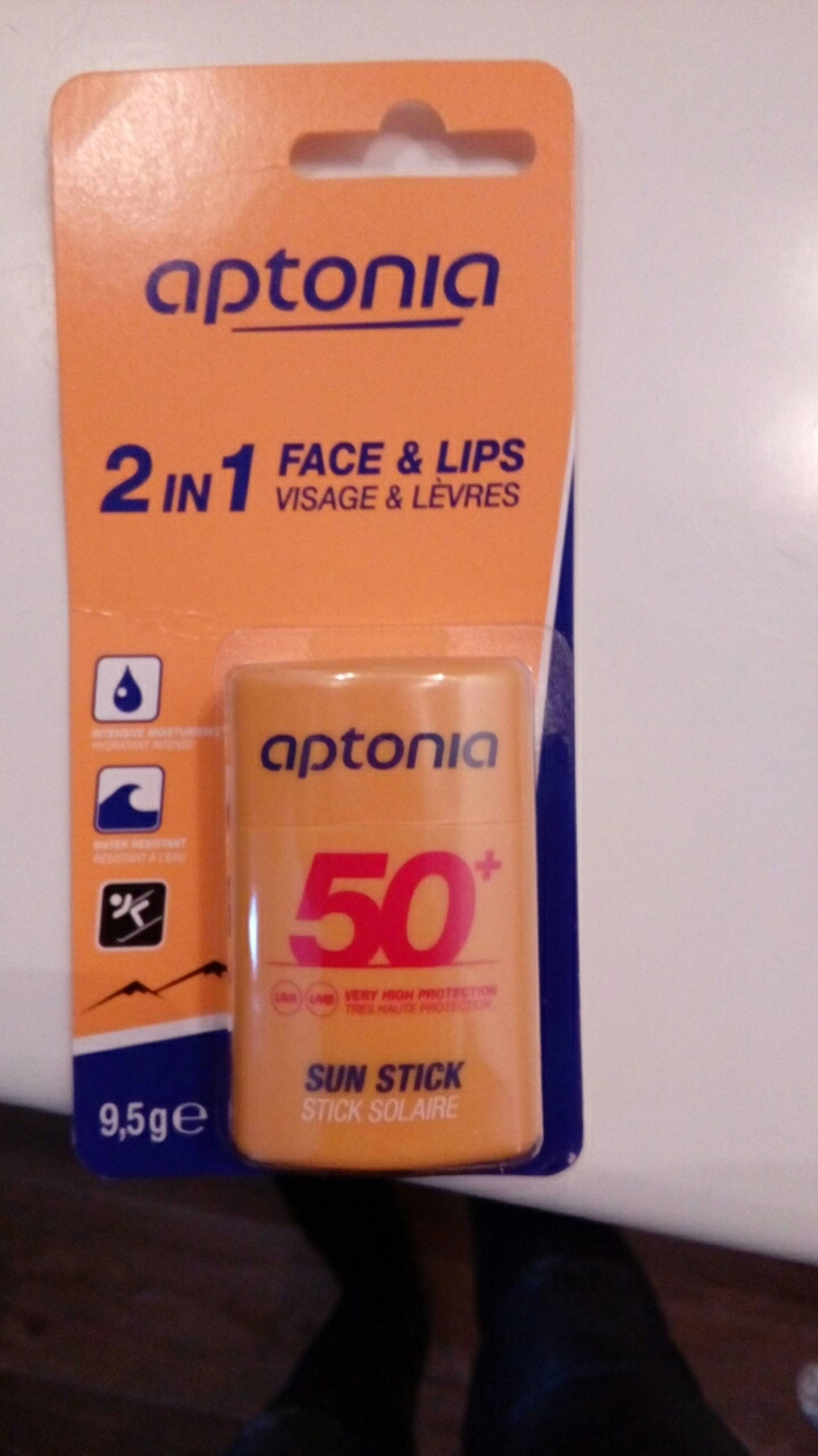 APTONIA - Stick solaire - 2 en 1 visage & lèvres 
