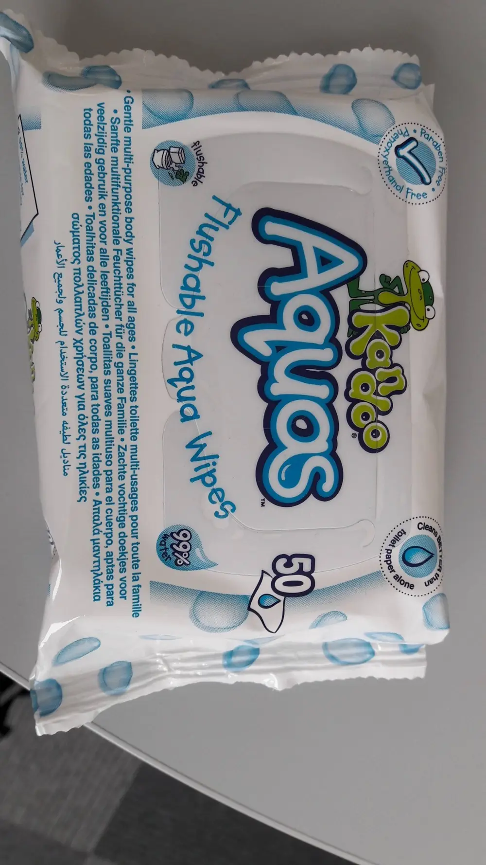 KANDOO - Aquas - Lingettes toilette multi-usages pour toute la famille 