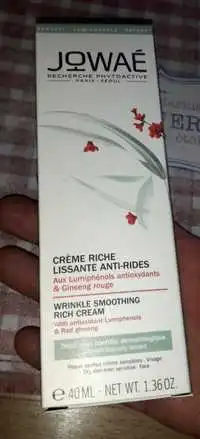 JOWAÉ - Crème riche lissante anti-rides