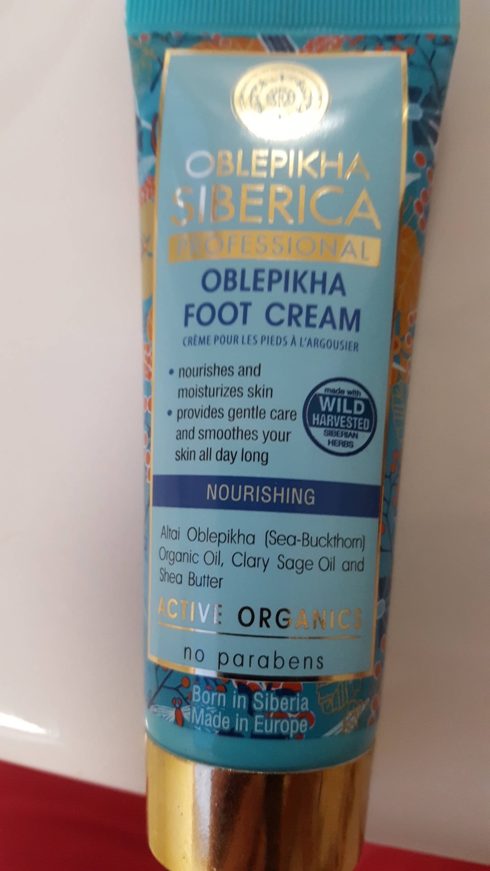 NATURA SIBERICA - Oblepikha - Crème pour les pieds à l'Argousier