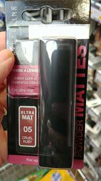 MAYBELLINE - Rouge à lèvres Color Sensational Powder Mattes - 5 Cruel Ruby