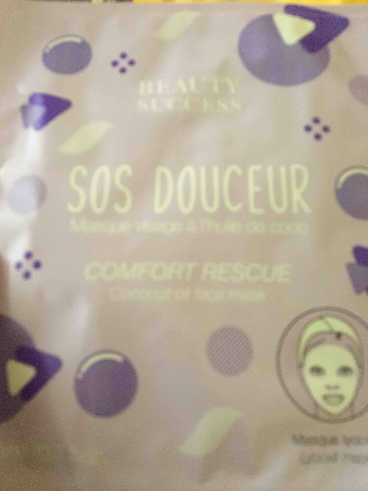 BEAUTY SUCCESS - SOS Douceur - Masque visage à l'huile de coco