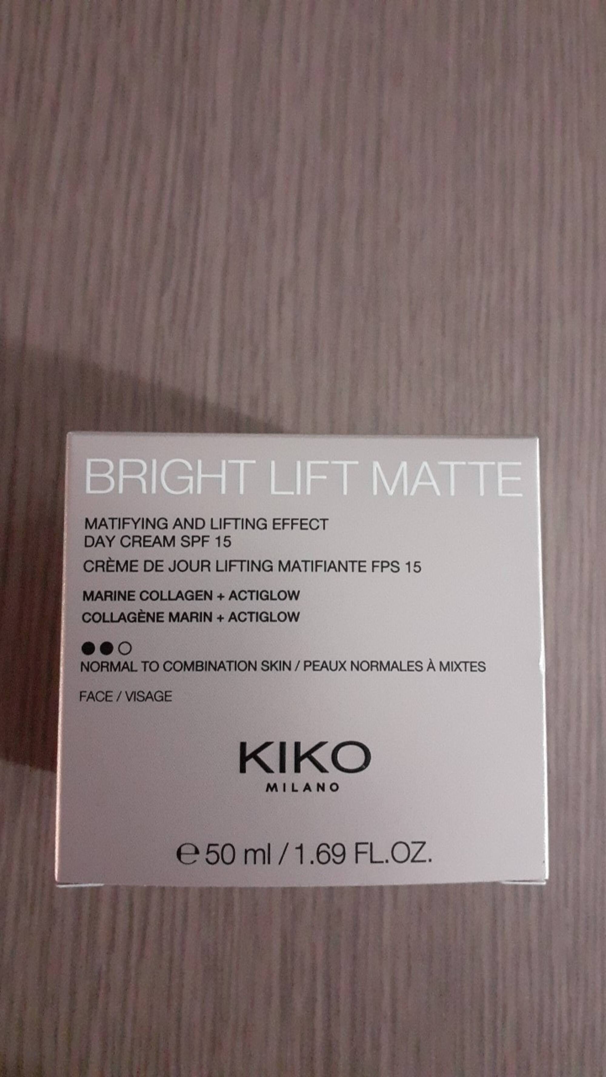 KIKO - Crème de jour lifting matifiante fps 15
