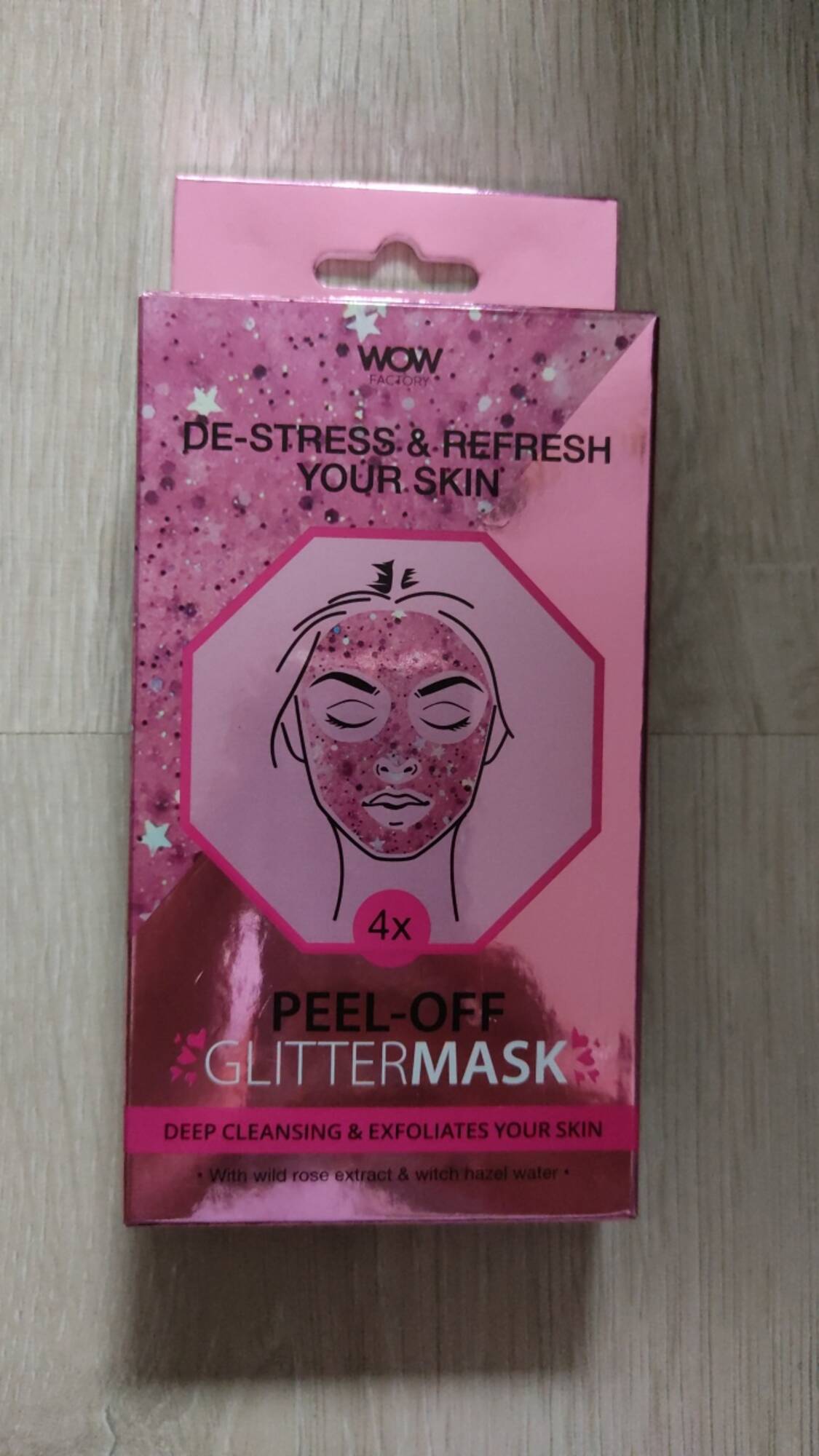WOW FACTORY - De-stress & refresh your skin - Peel-off glittermask 