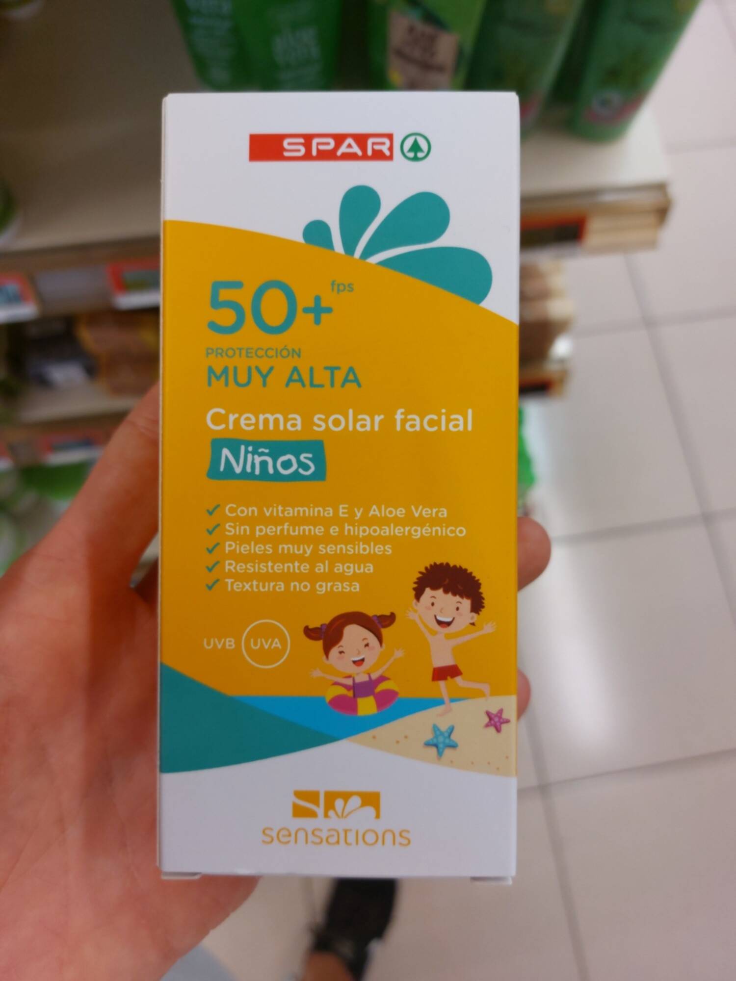 SPAR - Ninos - Crema solar facial FPS50+