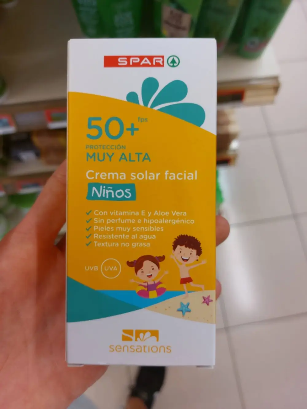 SPAR - Ninos - Crema solar facial FPS50+