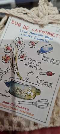 MAS DU ROSEAU - Duo de savonnette magnolia blanc églantine
