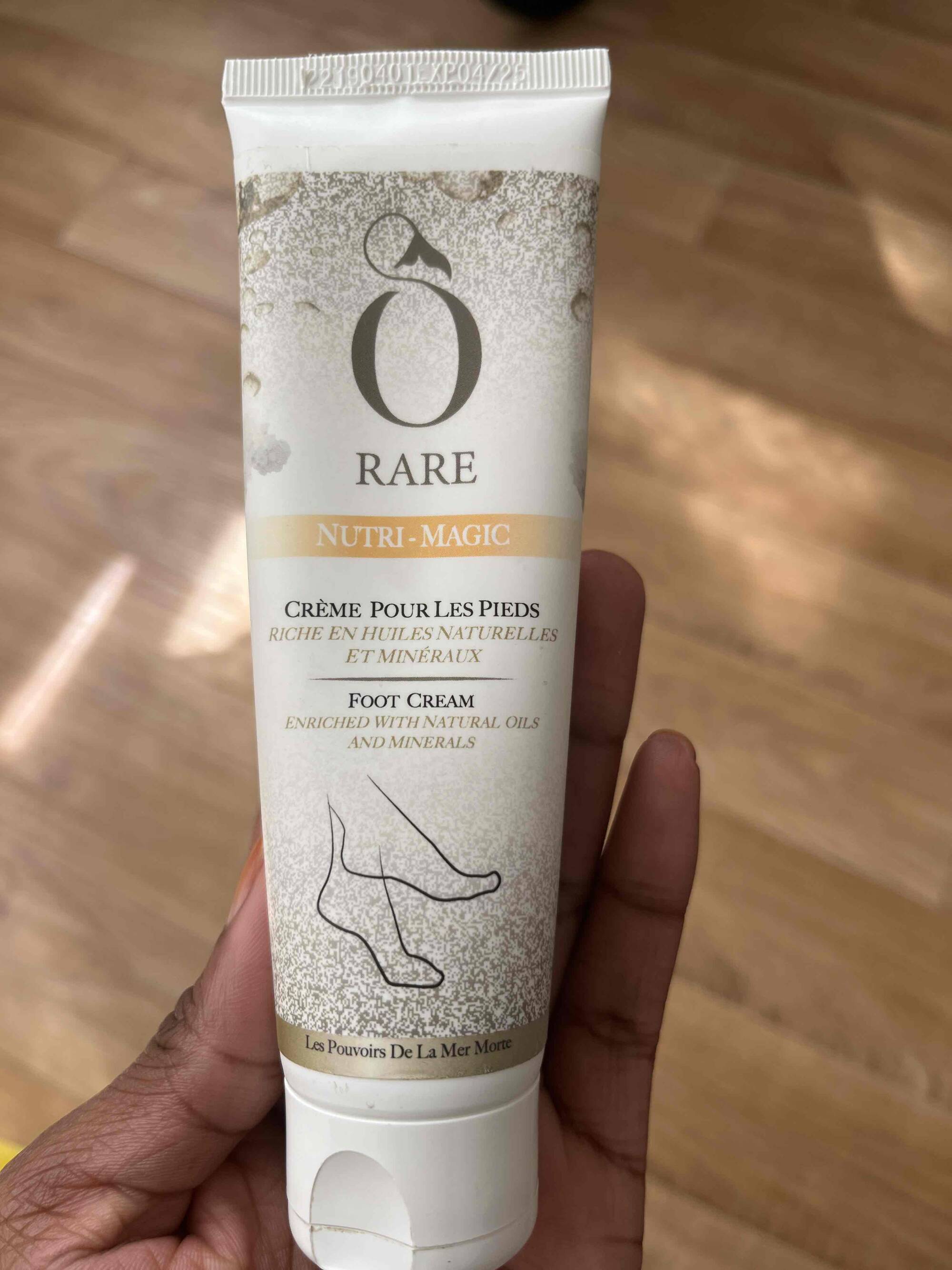 O-RARE - Crème pour les pieds nutri-magic
