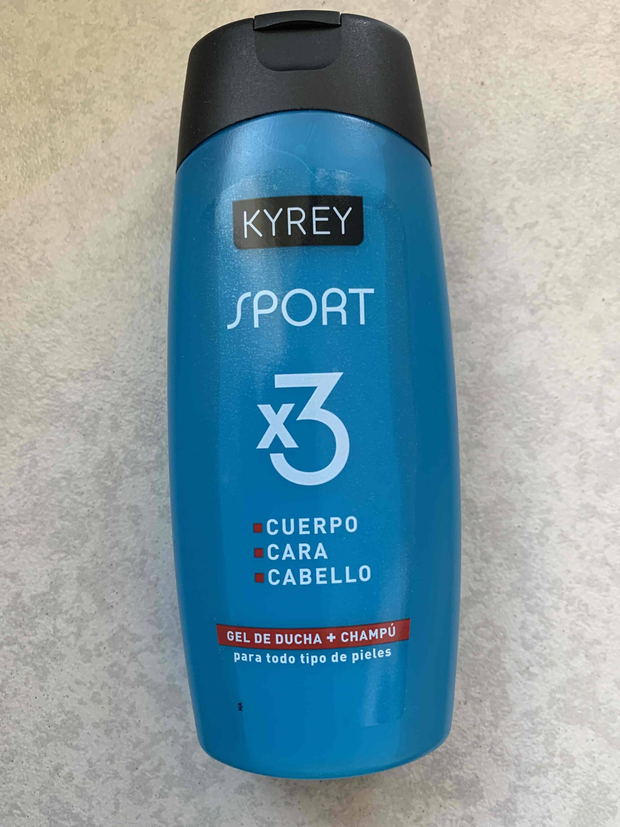 KYREY - Sport X3 - Gel de ducha + champu