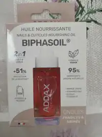 ADDAX - Biphasoil -  Huile nourrissante ongles