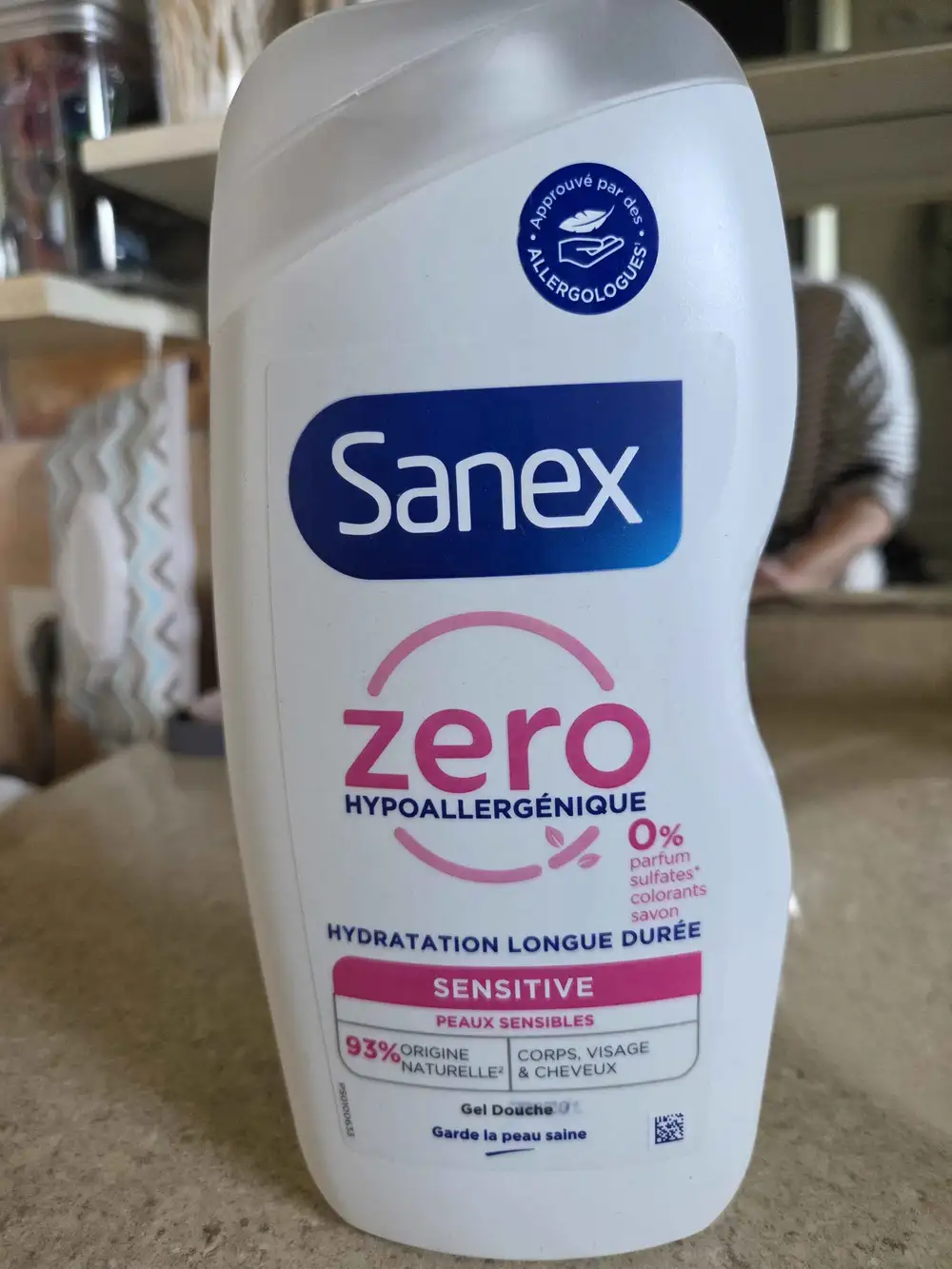 SANEX - Zero hypoallergénique - Gel douche corps, visage & cheveux