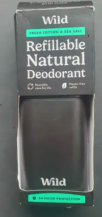WILD - Fresh coton & sea salt - Refillable natural déodorant