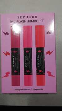 SEPHORA - My flash jumbo kit - 3 crayons lèvres 