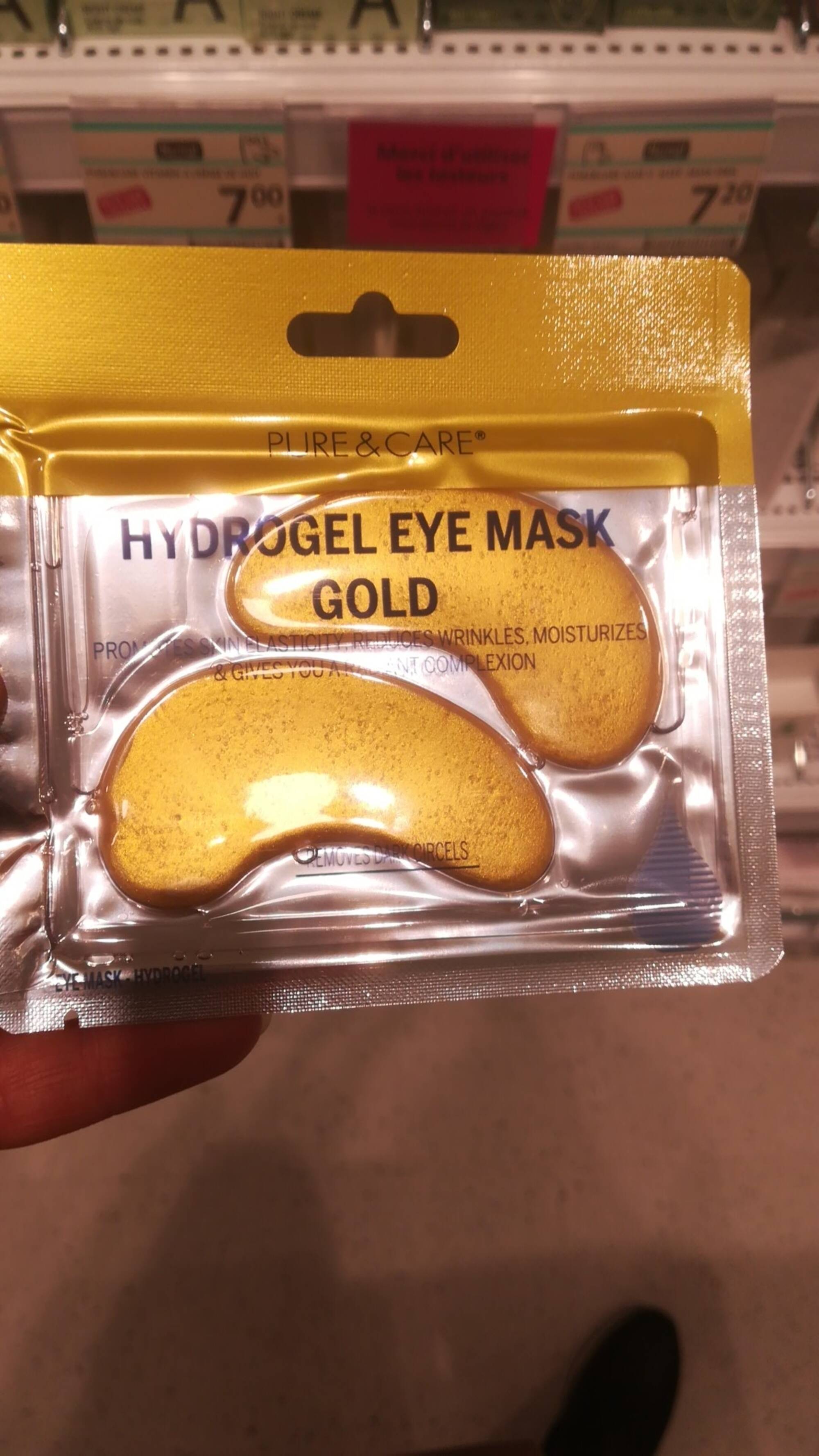 PURE & CARE - Hydrogel eye mask gold