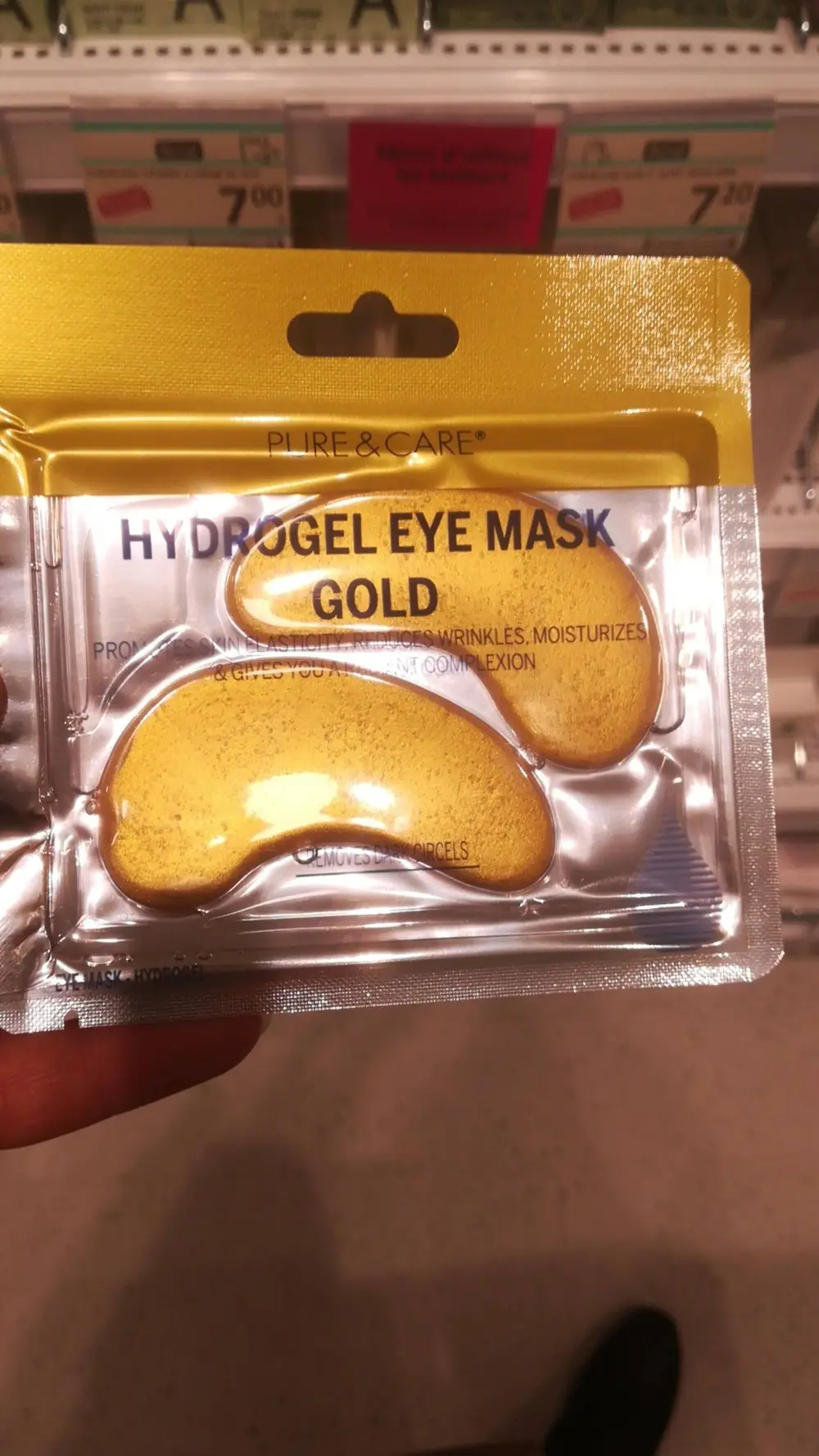 PURE & CARE - Hydrogel eye mask gold