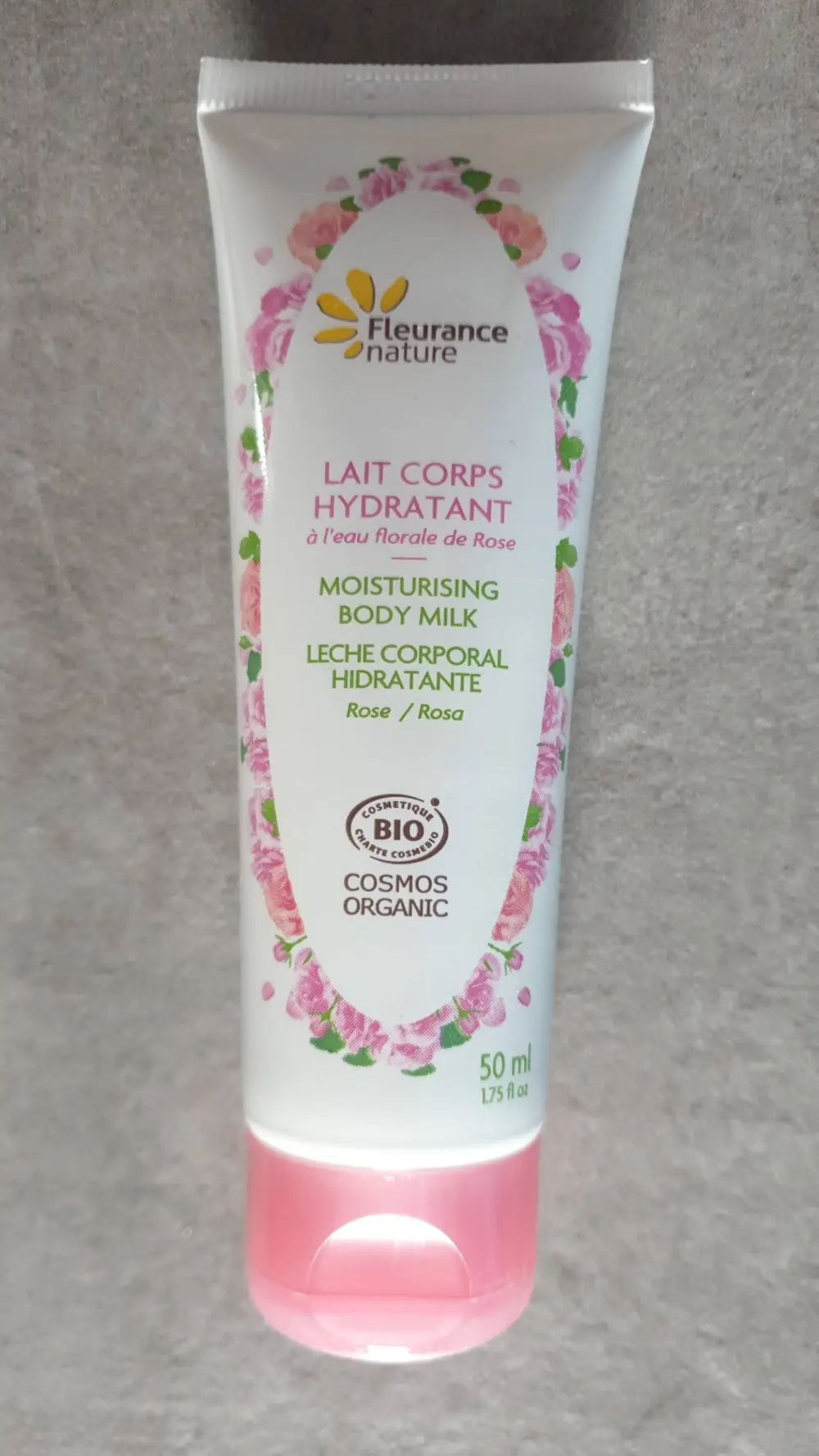 FLEURANCE NATURE - Lait corps hydratant à l'eau florale de rose