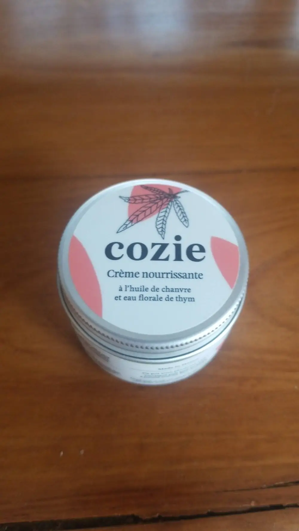 COZIE - Crème nourrissante à l'huile de chanvre et eau florale de thym