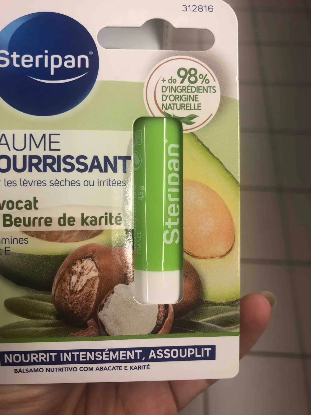 STERIPAN - Baume nourrissant pour les lèvres sèches ou irritées