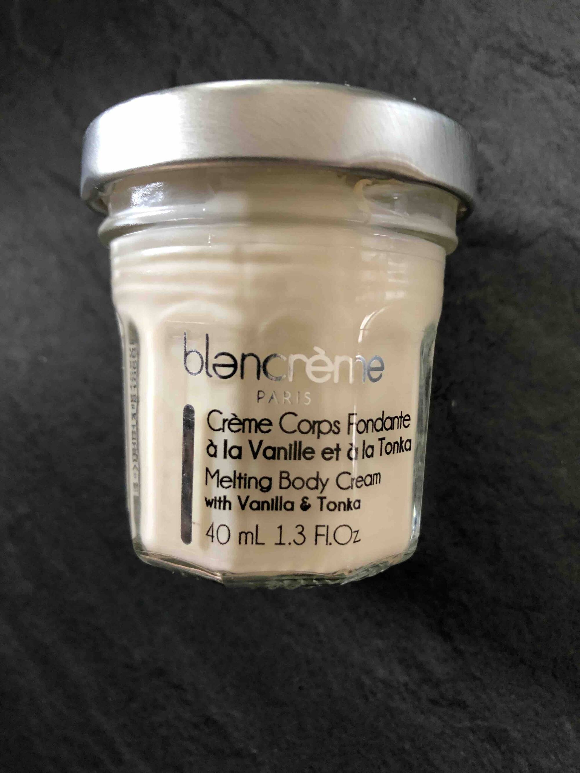 BLANCRÈME - Crème corps fondante à la vanille et à la tonka