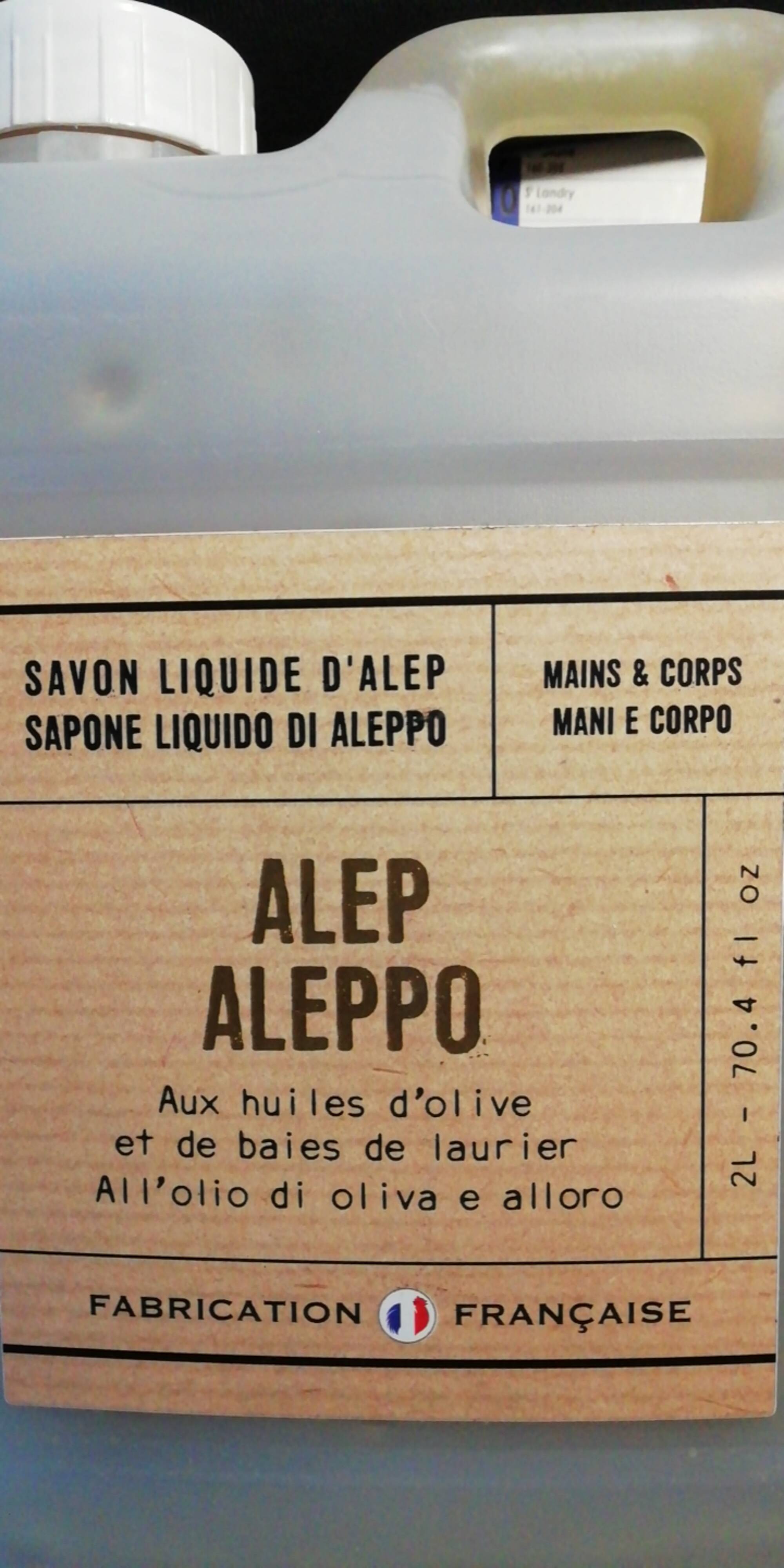 LABORATOIRE PROVENDI - Savon liquide d'Alep aux huiles d'Olive et baies de Laurier