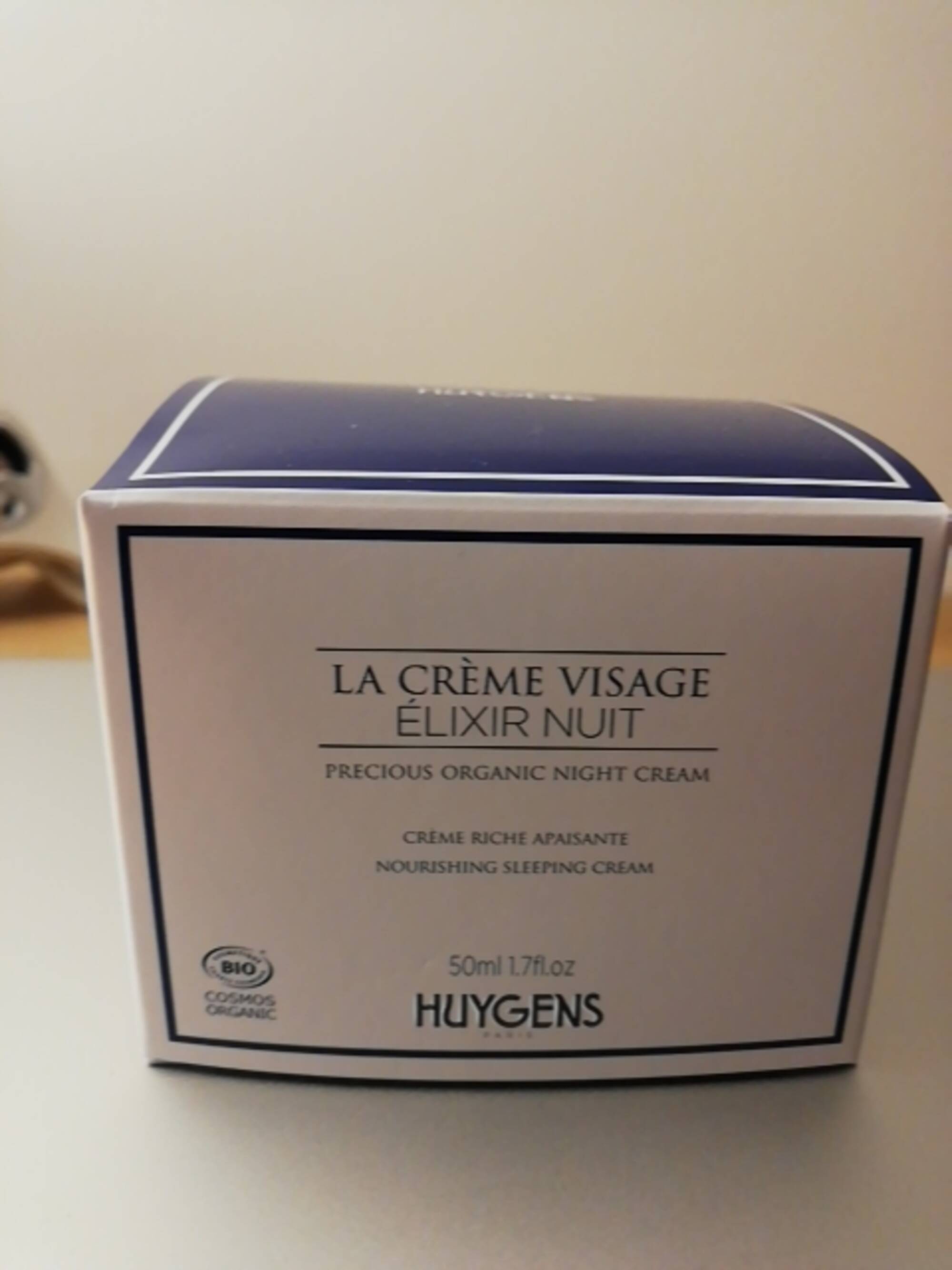 La Crème Visage Élixir Nuit HUYGENS - Crème nuit BIO riche et