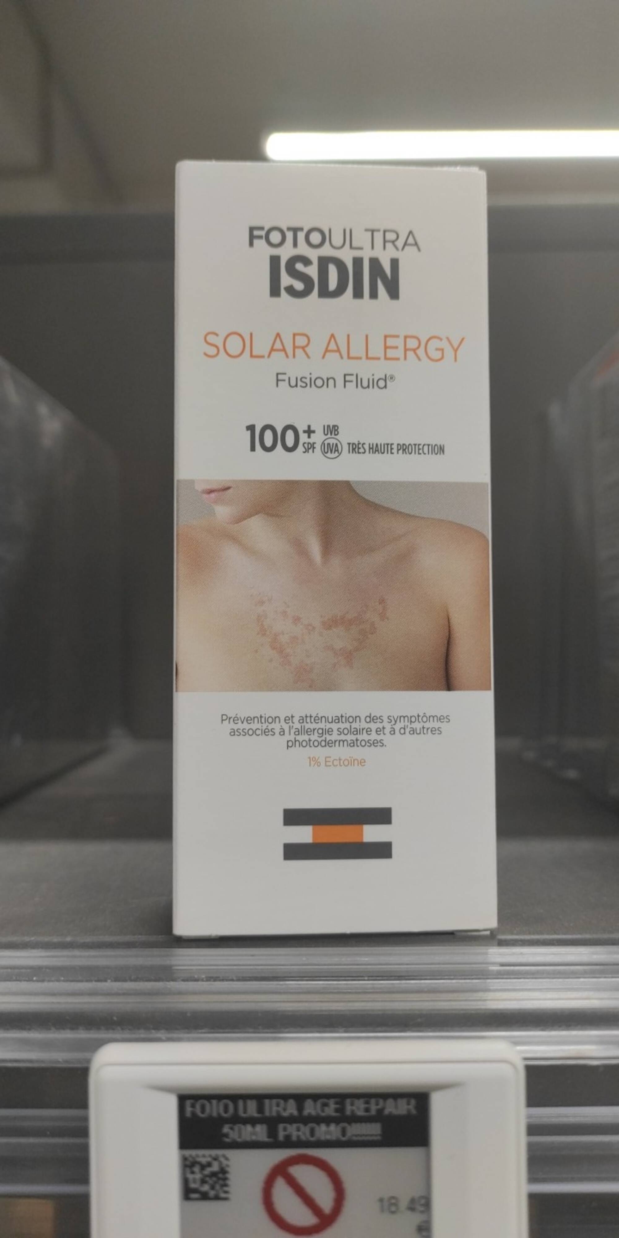 ISDIN - Fotoultra solar allergy - Fusion fluid SPF 100+