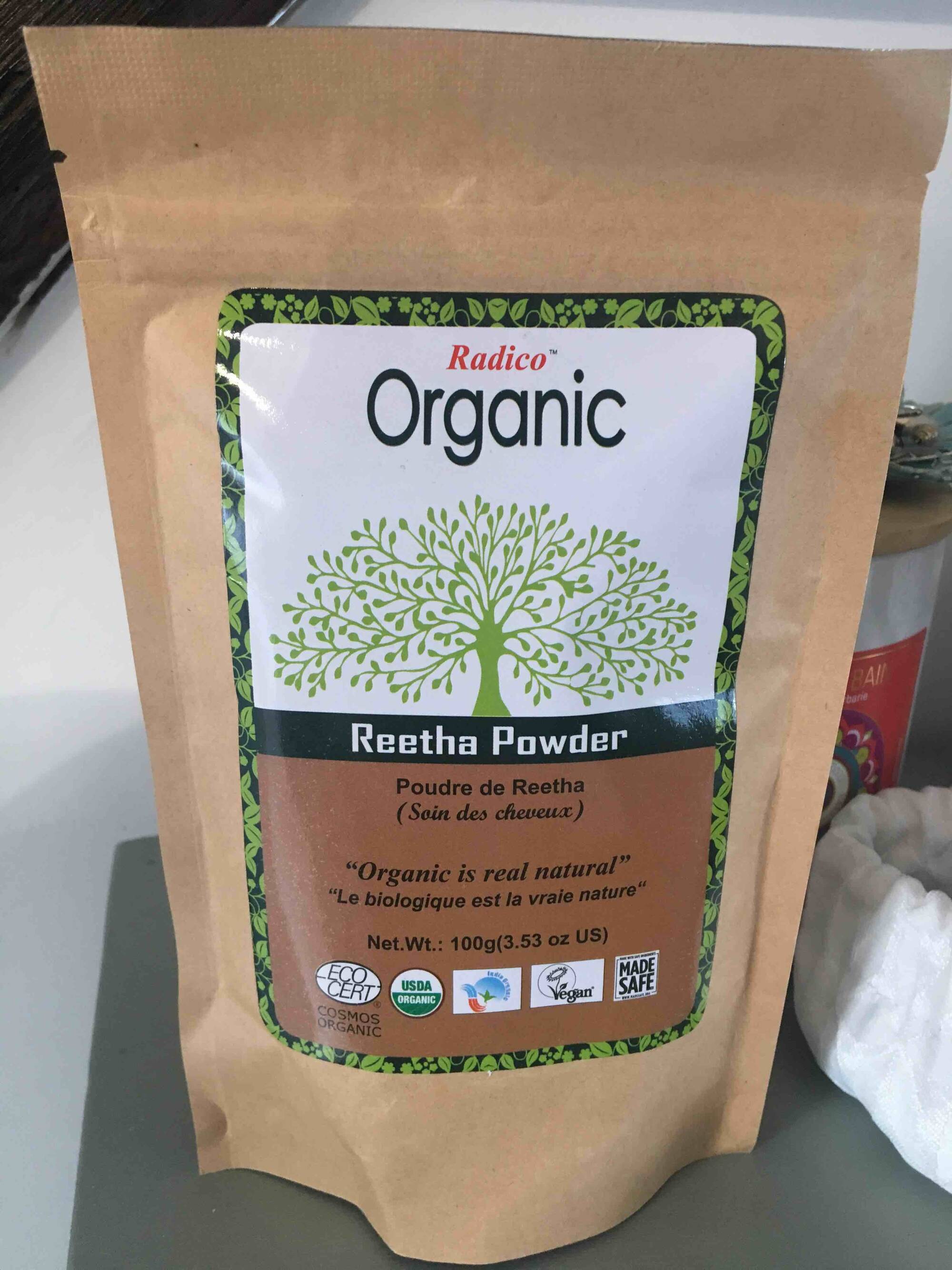 RADICO - Organic - Poudre de Reetha soin des cheveux