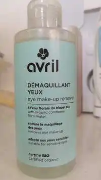 AVRIL - Démaquillant yeux à l'eau florale de bleuet bio