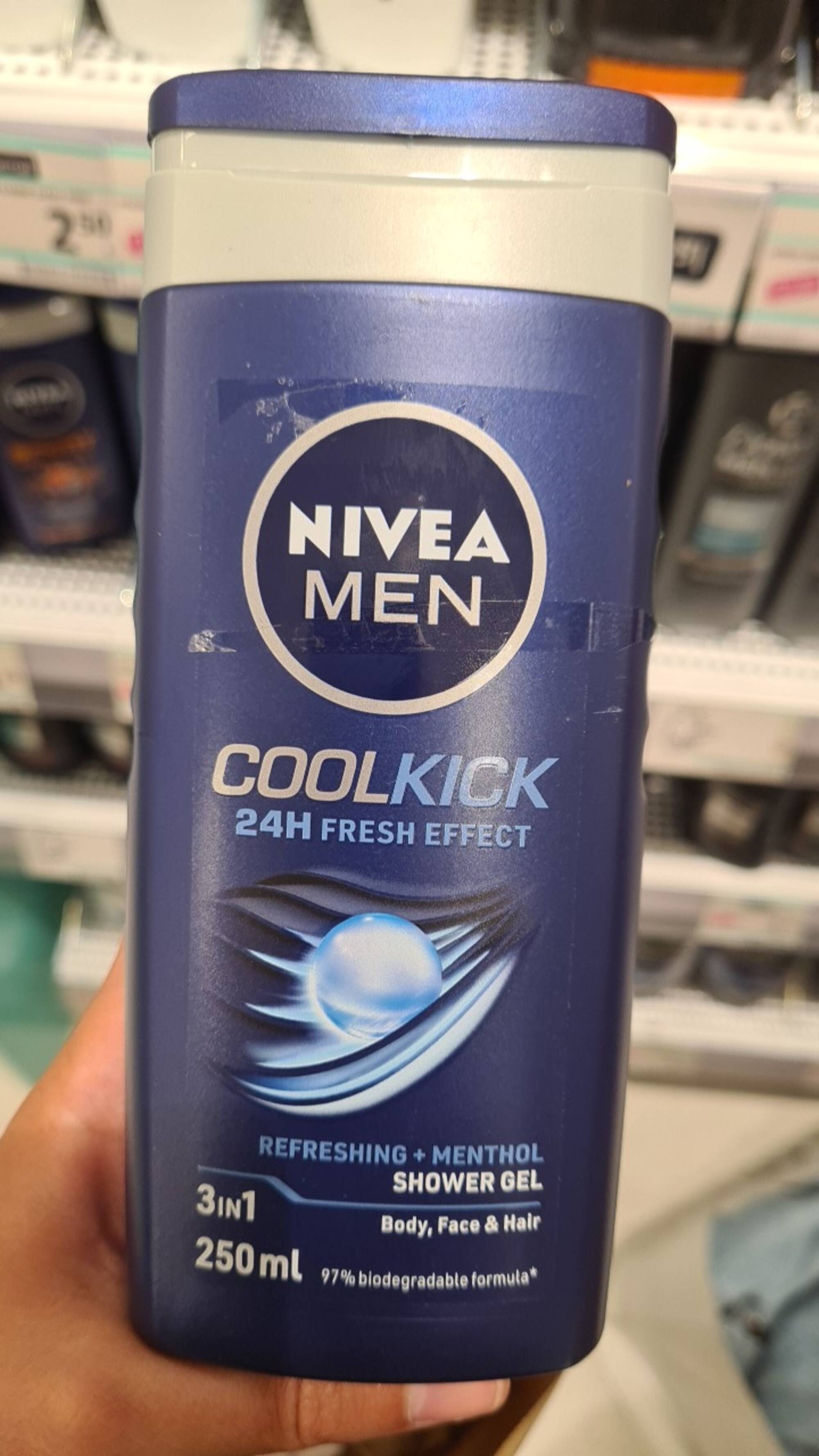 NIVEA - Men Cool kick - Shower gel 3 in 1