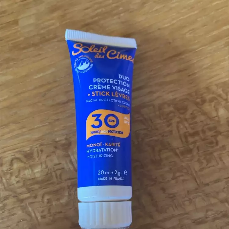 SOLEIL DES CIMES - Duo protection crème visage + stick lèvres spf 30